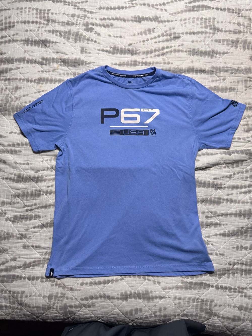 Polo Ralph Lauren P67 USA Graphic T-Shirt Blue Youth XL/18-20